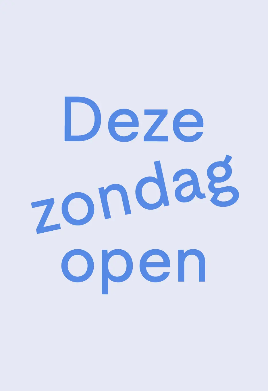 Open zondag 12 mei
